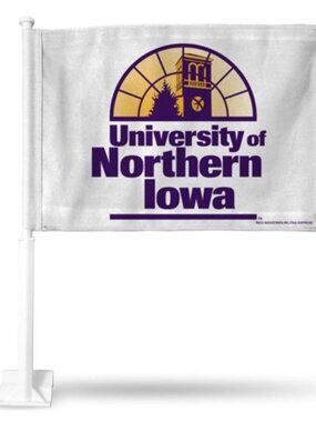 NEW Northern Iowa Panthers  11X14 Window Mount 2-Sided Car Flag